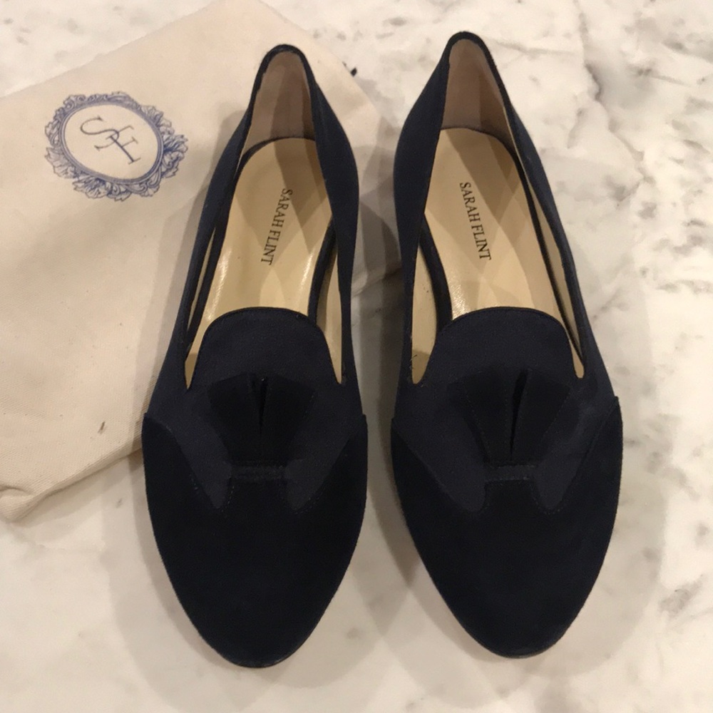 Sarah Flint Satin/Suede Loafers
